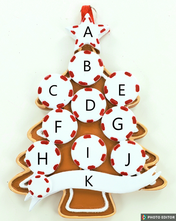 Personalize Gingerbread Family Tree