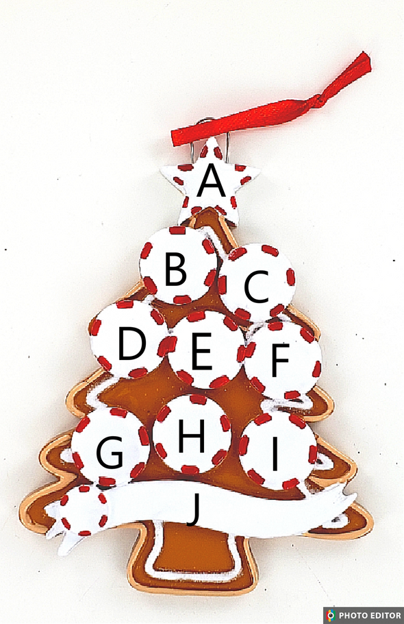 Personalize Gingerbread Family Tree