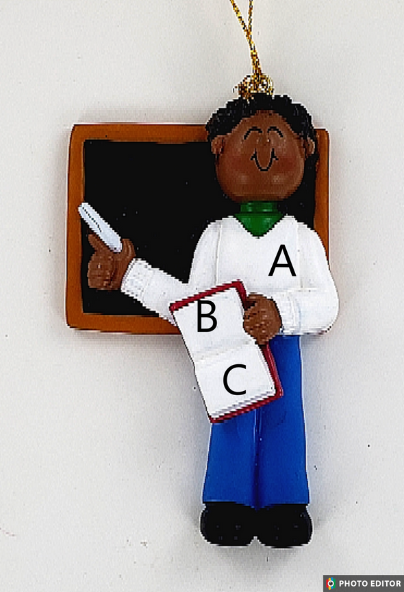 Teacher at Blackboard Personalize Ornament