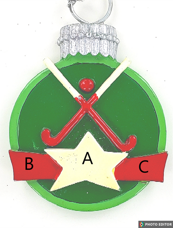 Hockey Personalize Ornament