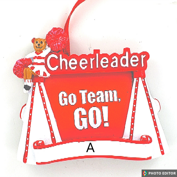 Cheerleader Personalize Ornament/Photo Frame