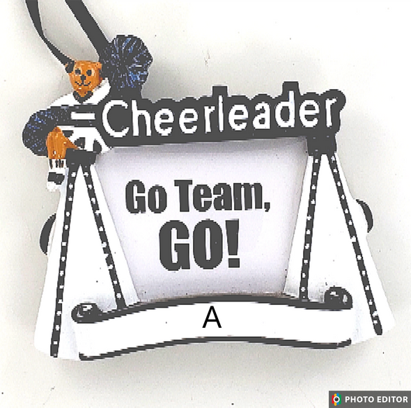 Cheerleader Personalize Ornament/Photo Frame