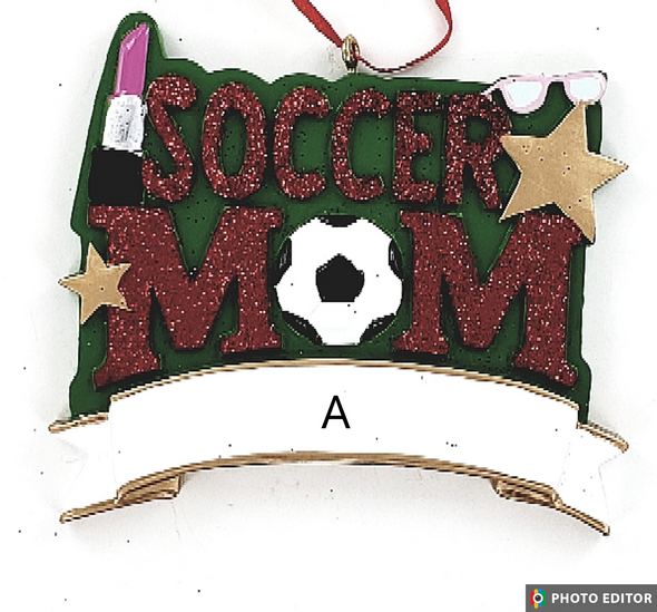 Soccer Mom Personalize Ornament