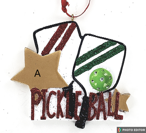 Pickle Ball Personalize Ornament