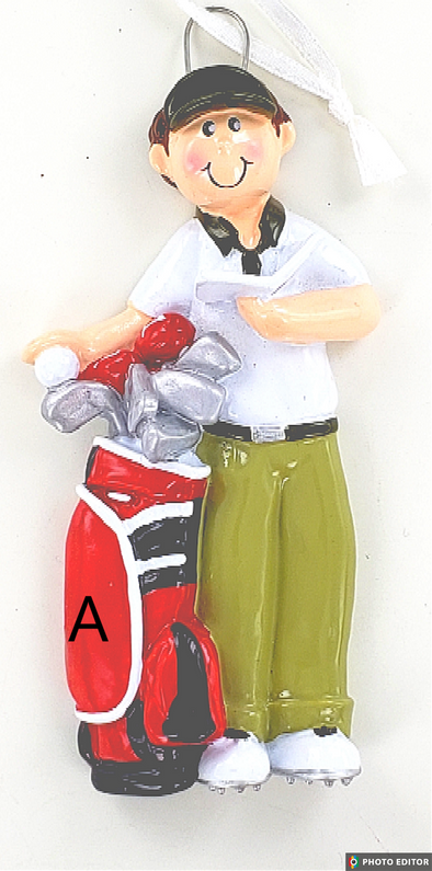 Golfer Male Personalize Ornament